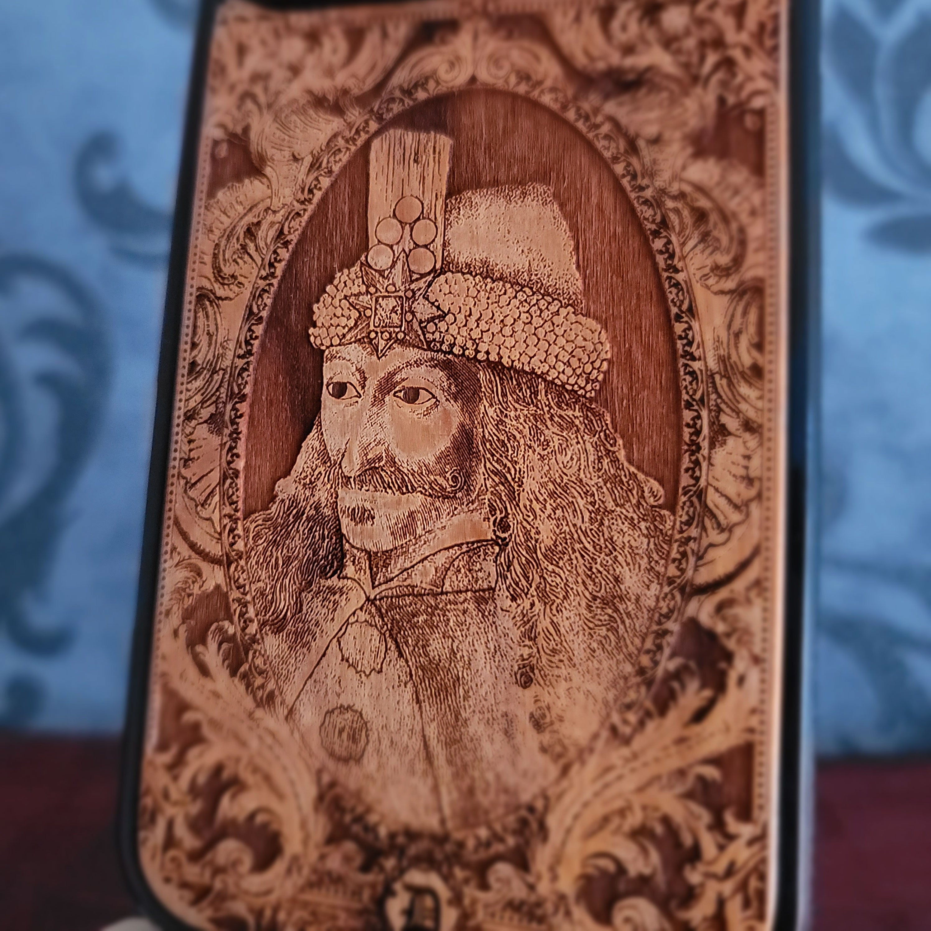 Vlad the Impaler – Dracula Engraved Wood Phone Case