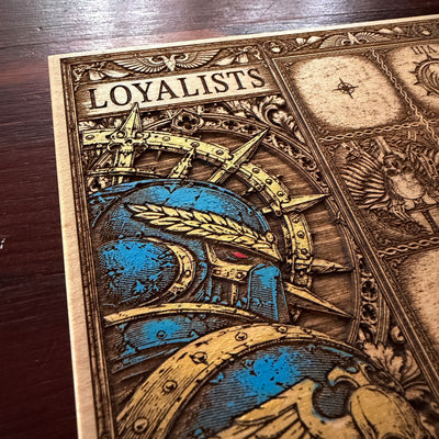 Warhammer 40K Horus Heresy Loyalists vs Traitors Wooden Chessboard