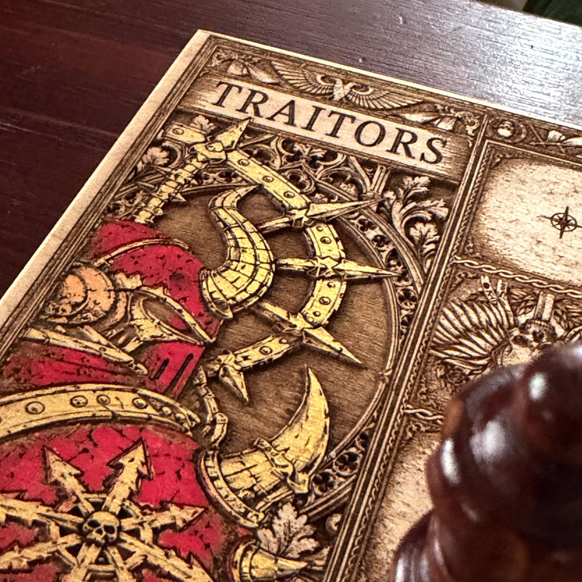 Warhammer 40K Horus Heresy Loyalists vs Traitors Wooden Chessboard