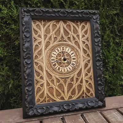 Handmade wooden artwork 'nan' – wood gift for 5 year anniversary, wedding present, gift for him or her, romantic handcrafted decor