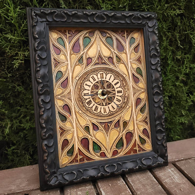 Handmade wooden artwork 'nan' – wood gift for 5 year anniversary, wedding present, gift for him or her, romantic handcrafted decor