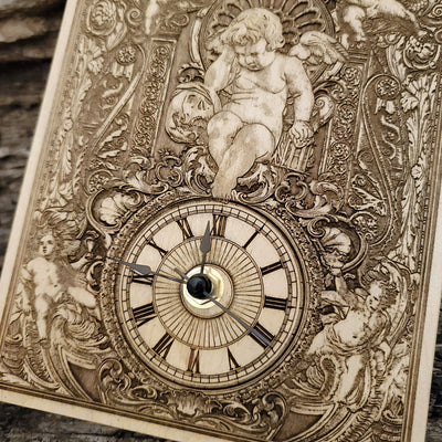 Handmade wooden artwork 'nan' – wood gift for 5 year anniversary, wedding present, gift for him or her, romantic handcrafted decor