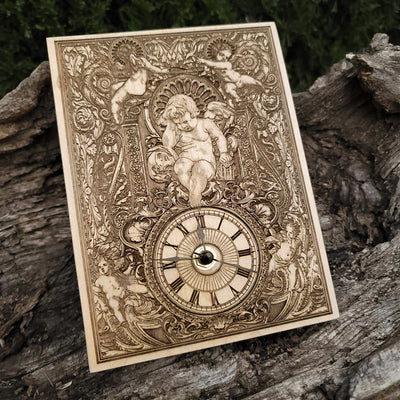 Handmade wooden artwork 'nan' – wood gift for 5 year anniversary, wedding present, gift for him or her, romantic handcrafted decor