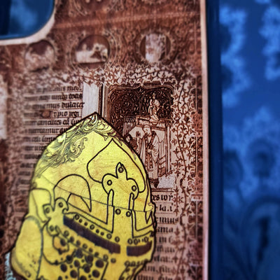 MEDIEVAL knight helmet wood phone case for iphone and samsung galaxy