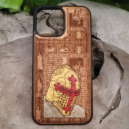 Medieval Knight "I'm Ready" - Wood Phone Case - Gold Painted II