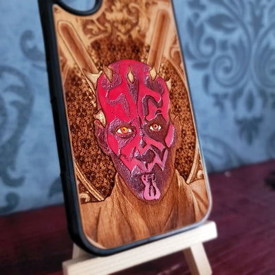 R2-D2 Star Wars - Handyhülle aus Holz - handbemalt