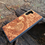Load image into Gallery viewer, iPhone &amp; Samsung Galaxy Wood Phone Case - &quot;Stumble&quot; Gothic Pattern

