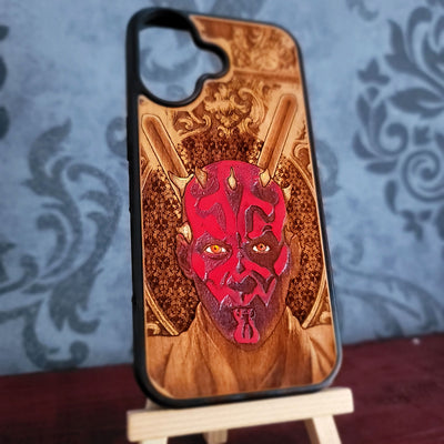 R2-D2 Star Wars - Handyhülle aus Holz - handbemalt