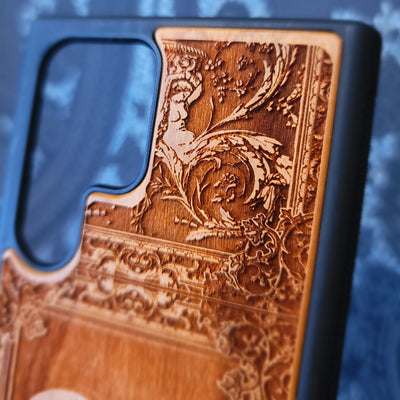 Wooden phone case laser engraved