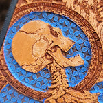 Load image into Gallery viewer, iPhone &amp; Samsung Galaxy Wood Phone Case - Human Skeleton Blue Gothic Pattern Hand Painted
