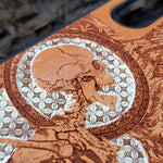 Load image into Gallery viewer, iPhone &amp; Samsung Galaxy Wood Phone Case - Human Skeleton White Gothic Pattern Hand Painted
