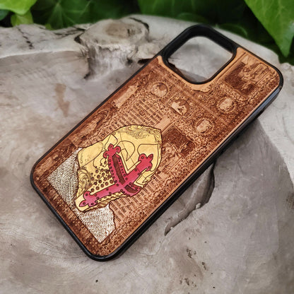 Medieval Knight "I'm Ready" - Wood Phone Case - Gold Painted II