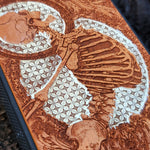 Load image into Gallery viewer, iPhone &amp; Samsung Galaxy Wood Phone Case - Human Skeleton White Gothic Pattern Hand Painted
