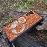 Load image into Gallery viewer, iPhone &amp; Samsung Galaxy Wood Phone Case - Human Skeleton White Gothic Pattern Hand Painted
