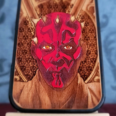 R2-D2 Star Wars - Handyhülle aus Holz - handbemalt