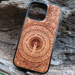 Load image into Gallery viewer, iPhone &amp; Samsung Galaxy Wood Phone Case - Lord of The Rings Dark Tower Mandala
