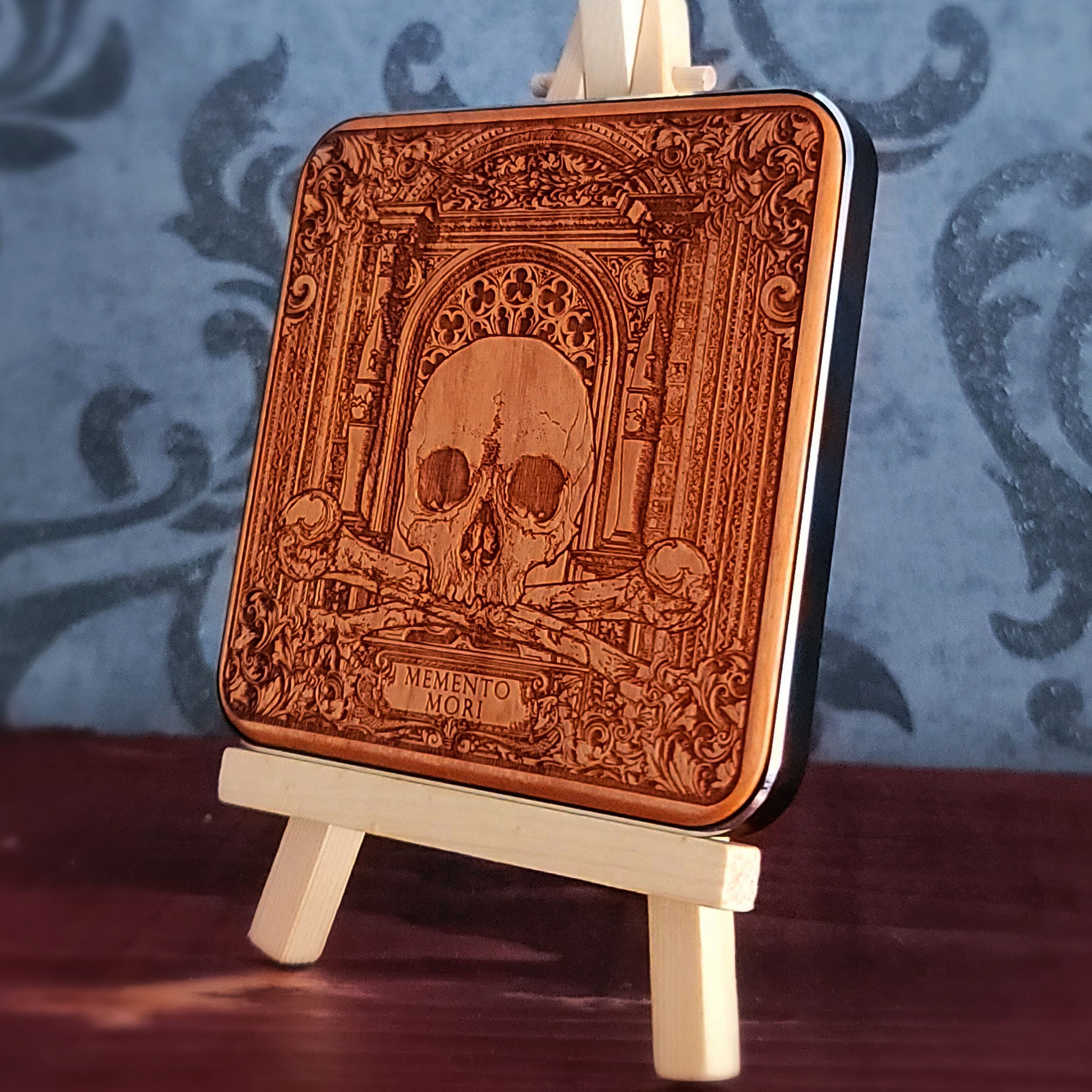 Memento Mori Wood Wireless Charger