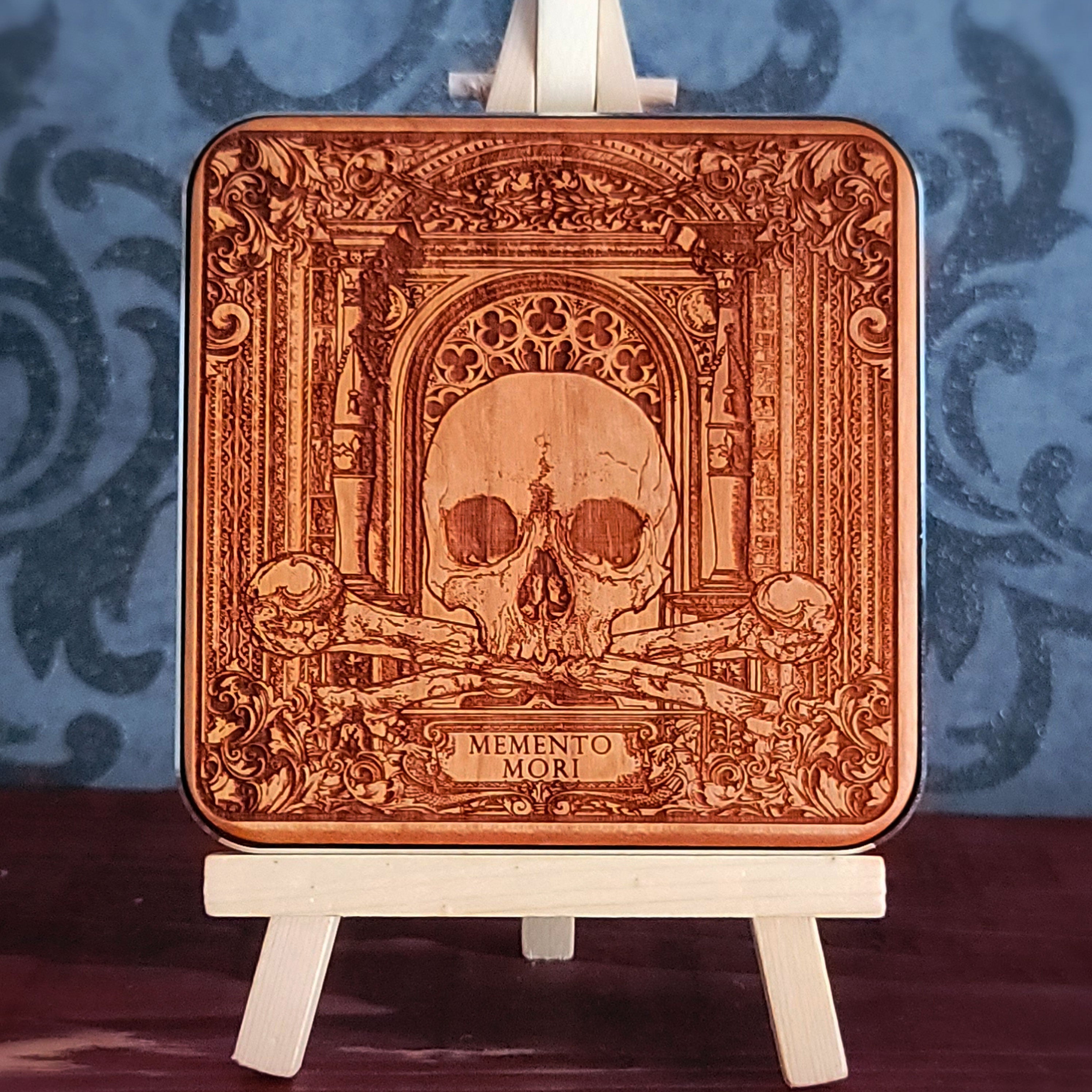 Memento Mori Wood Wireless Charger