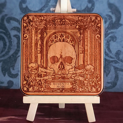 Memento Mori Wood Wireless Charger