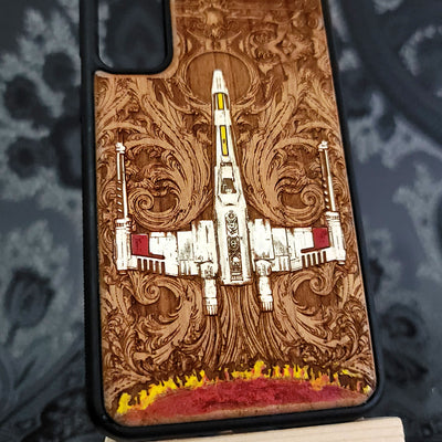 Intergalactic Ship II Star Wars - Wood Phone Case - Hand Painted