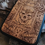 Load image into Gallery viewer, iPhone &amp; Samsung Galaxy Wood Phone Case - Skeleton Artwork &quot;The Yellow King&quot;
