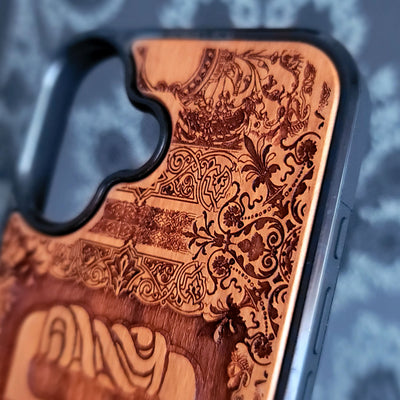 zelda game wood phone case laser engraved