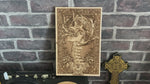 Load and play video in Gallery viewer, Scream, Horror Creepy Gothic Altar Art, Satanic Temple Wall Art, Demon Pagan Art, Woodcut - A4 Size
