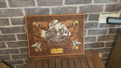 Der Kraken aus Zedernholz – groß, handbemalt