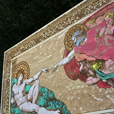 Adam-themed limited edition wooden wall art, handcrafted for gothic home design.