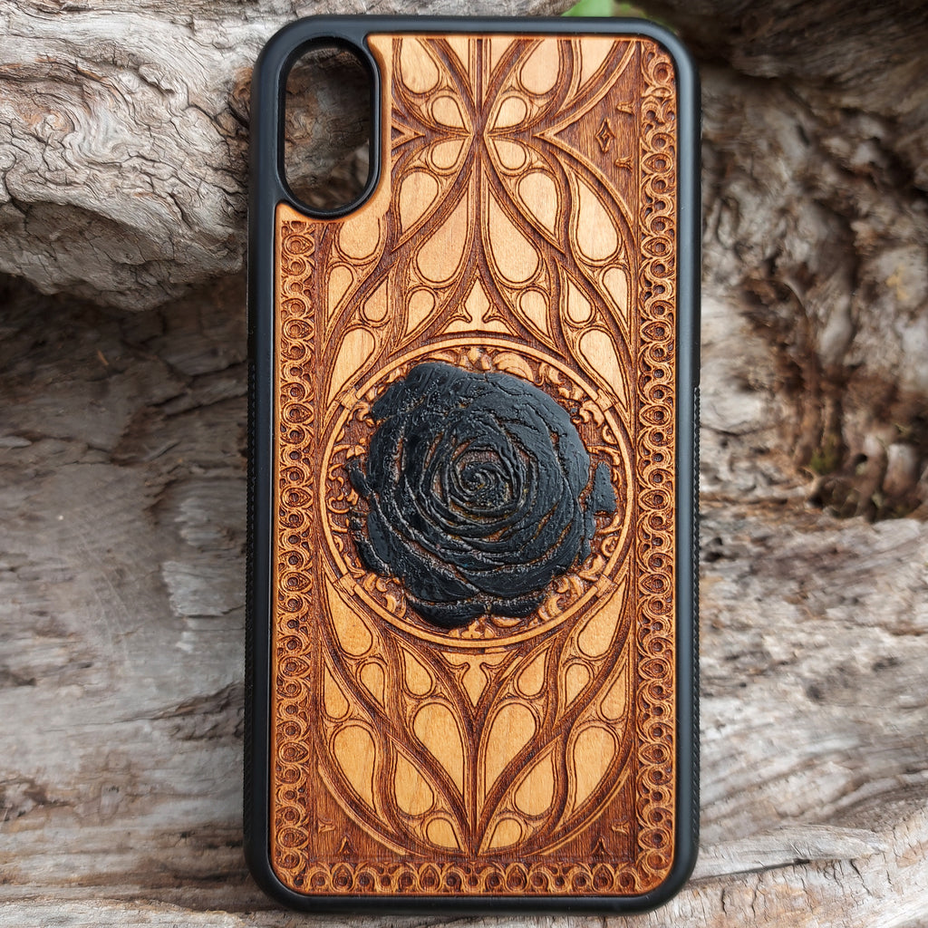 black rose iphone x case