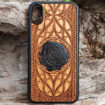 Load image into Gallery viewer, black rose iphone x case
