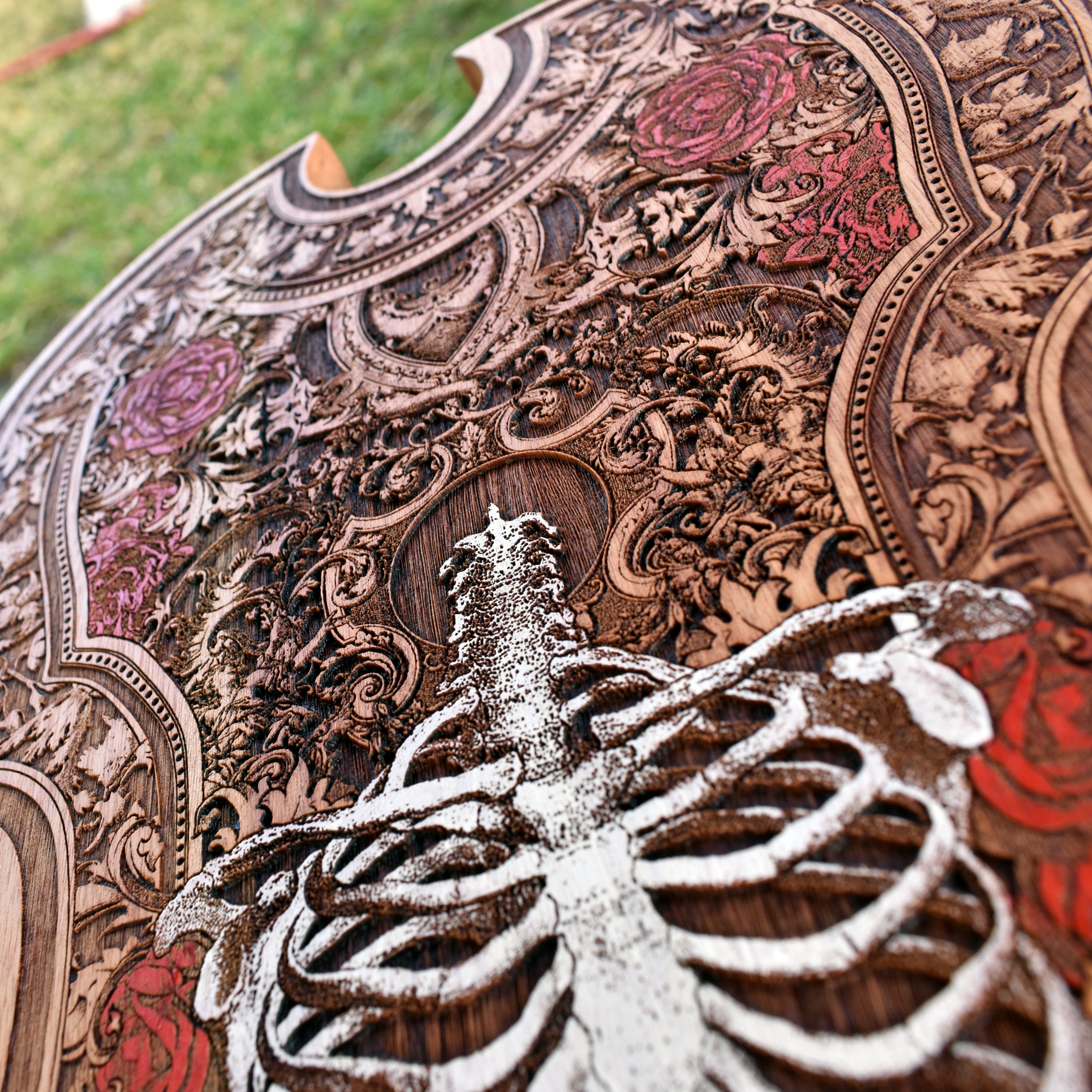 skull roses artwork