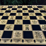 Load image into Gallery viewer, Aztec Chess &amp; Checkers Board Game - Pawns included - A3 Large Size
