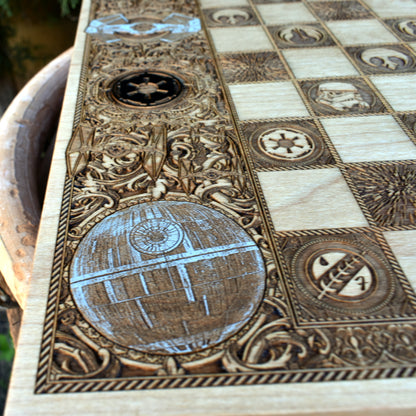 Sci Fi Chess Board - A3 Large Size