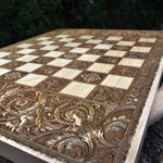 Load image into Gallery viewer, Medieval Wooden Chess Board Game Set - A3 Size - 1.25&quot; / 32 mm Square
