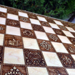 Load image into Gallery viewer, Medieval Wooden Chess Board Game Set - A3 Size - 1.25&quot; / 32 mm Square
