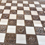 Load image into Gallery viewer, Medieval Wooden Chess Board Game Set - A3 Size - 1.25&quot; / 32 mm Square
