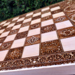 Load image into Gallery viewer, Medieval Wooden Chess Board Game Set - A3 Size - 1.25&quot; / 32 mm Square
