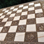Load image into Gallery viewer, Medieval Wooden Chess Board Game Set - A3 Size - 1.25&quot; / 32 mm Square
