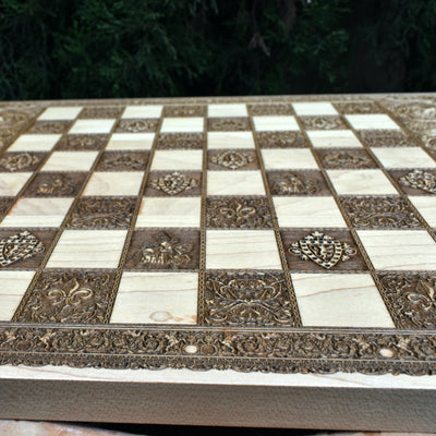 Rococo Chess Board - A3 Large Size