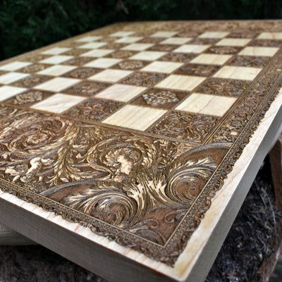 Rococo Chess Board - A3 Large Size