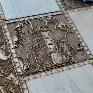 War Chess Set Tournament Size Wood Board Game - Pawns included