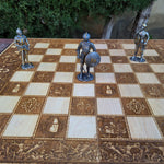 Load image into Gallery viewer, War Chess Set Tournament Size Wood Board Game - Pawns included
