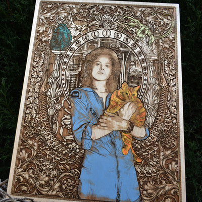 Ellen Alien Wood Wall Art IV - Large