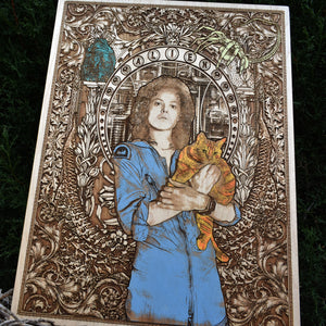 Ellen Ripley with Jonesy - Large