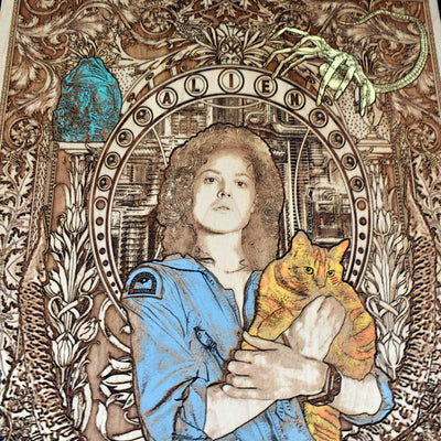 Ellen Alien Wood Wall Art IV - Large