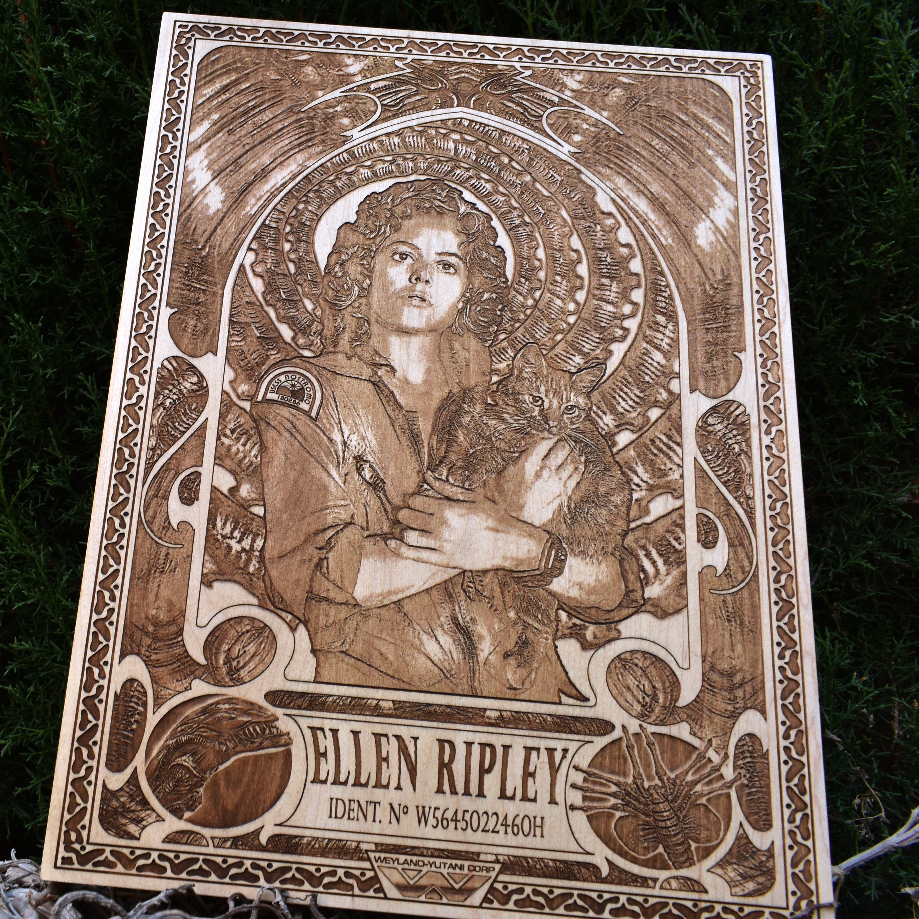 Ellen Alien Wood Wall Art III - Large
