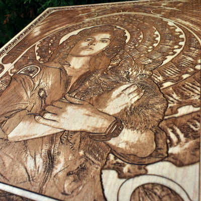 1980s Alien film art with Ellen Ripley and futuristic vehicle