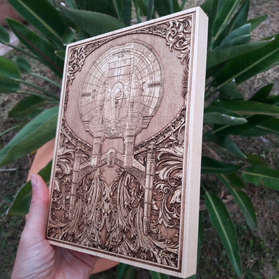 Handmade wooden artwork 'nan' – wood gift for 5 year anniversary, wedding present, gift for him or her, romantic handcrafted decor