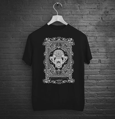 cat skull t shirt for men